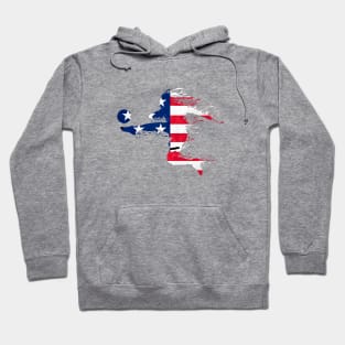 One Nation One Team USA Flag Soccer Ball Patriotic World Cup 2022 Hoodie